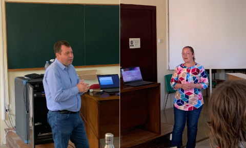 George Kostov y Rositsa Denkova, investigadores invitados de la UFT de Plovdiv (Bulgaria) en el IA2