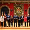 Germñan Vicente, tercero por la izquierda, entre los premiados en la VI Jornada de Reconocimiento de Cátedras Institucionales y de Empresa de Unizar