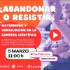 Banner directo yutube maternidad y conciliación en la carrera investigadora con participación de Irene Pérez