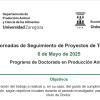 cartel XVI Jornadas de Seguimiento de Proyectos de Tesis Doctoral dentro del Programa de Doctorado en Producción Animal