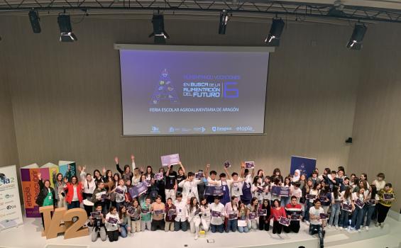Imagen de la VI Feria Escolar Agroalimentaria de Aragón celebrada en 2024