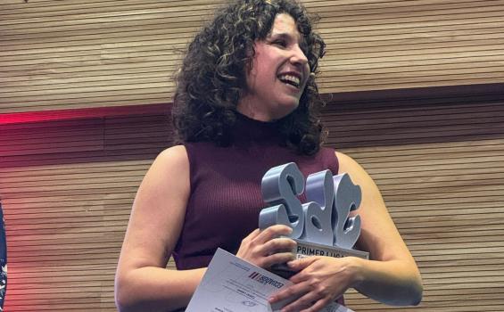 Alicia Otero ganadora de la final iberoamericana de "Solo de Ciencia" en Quito, 28 noviembre 2025