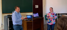 George Kostov y Rositsa Denkova, investigadores invitados de la UFT de Plovdiv (Bulgaria) en el IA2
