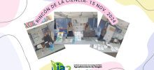 Montaje fotográfico de la participación del IA2 en el Rincón de la Ciencia 2024-11-15