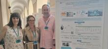 Los-as investigadores Sara Pérez Redondo, Inma Martín Burriel y Jorge Hugo Calvo en el Congreso de la Sociedad Española de Genética celebrado en Cartagena