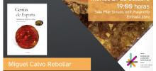 Cartel anunciador presentación  libro "Gemas de España" de Miguel Calvo Rebollar