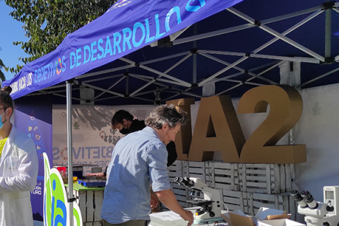 Stand del IA2 en Mercado Agroalimentario Campus San Francisco