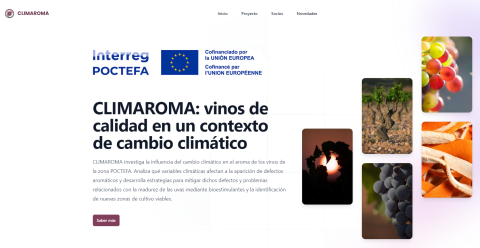 Captura página inicio de la web del proyecto CLIMAROMA