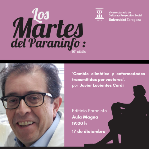 cartel conferencia Javier Lucientes en ciclo "Los martes del Paraninfo"