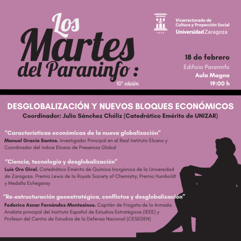 cartel mesa redonda "Desglobalización y nuevos bloques económicos"