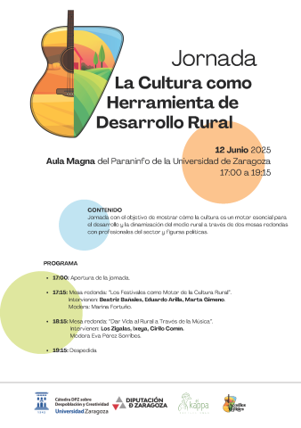 cartel jornada "La Cultura como Herramienta de Desarrollo Rural"