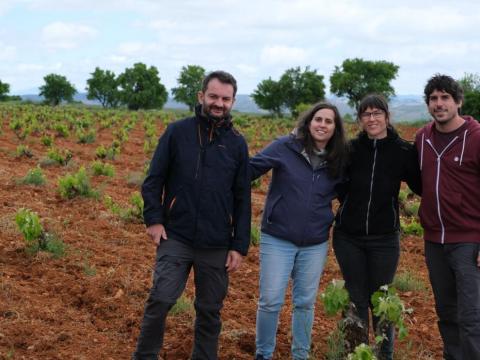 Jêrôme Grimplet, Oreto Fayos, Marta Estopiñán y Pedro Marco, investigadores del proyecto FITE Activité