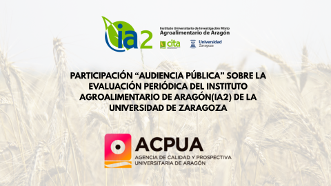 cartel participación "audiencia pública" en visita de evaluación de la ACPUA al IA2