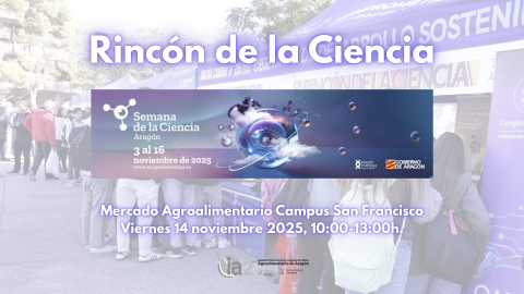 cartel rincón de la ciencia en la semana de la ciencia 2025 por el IA2
