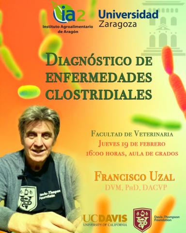 cartel conferencia Francisco Uzal "Diagnóstico de enfermedades clostridiales" 2026-02-19